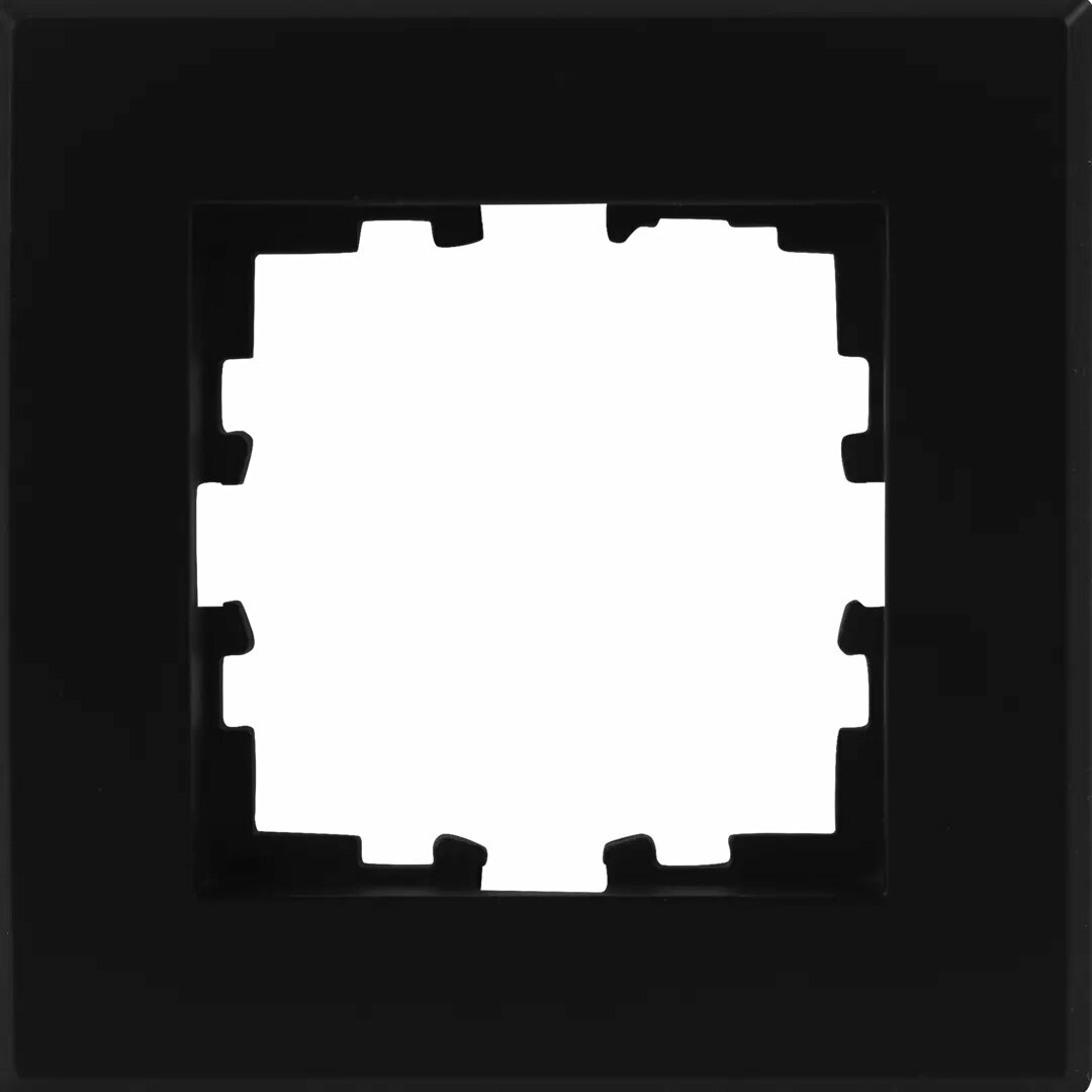фото Рамка для розеток и выключателей Lexman Виктория плоская 1 пост цвет чёрный бархат матовый