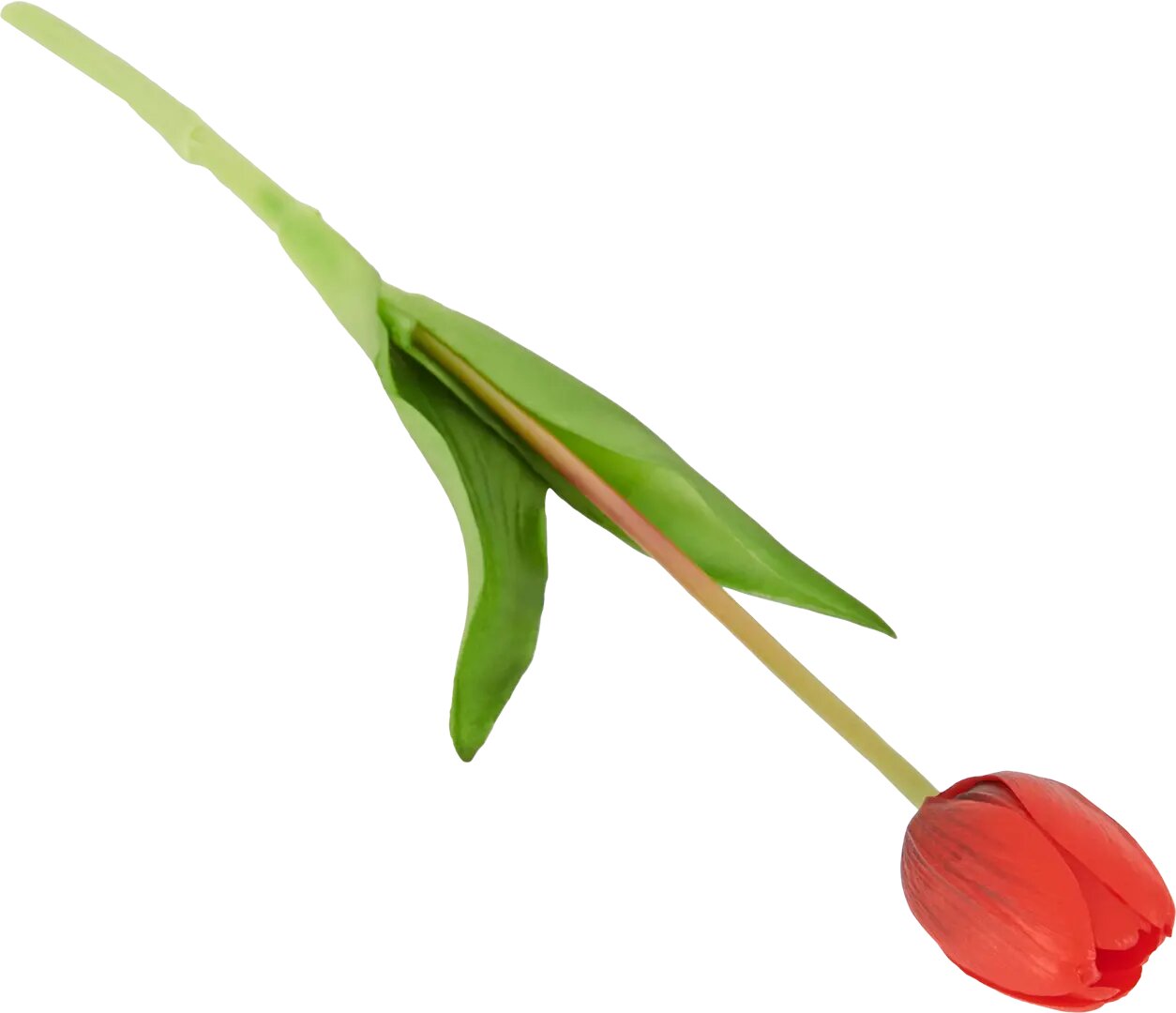 Тюльпаны искусственный Soft touch 1 шт, цвет красный