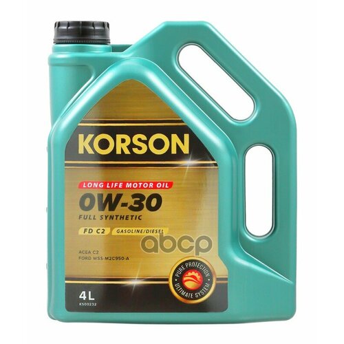 Korson 0W-30 Full Synthetic Fd C2 4Л (Синт. Мотор. Масло.)