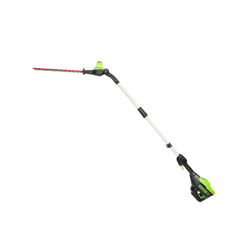 Кусторез штанговый аккумуляторный Greenworks Арт. 2301107, 60 В, 51 см, бесщеточный, без АКБ и ЗУ зеленый, серебристый