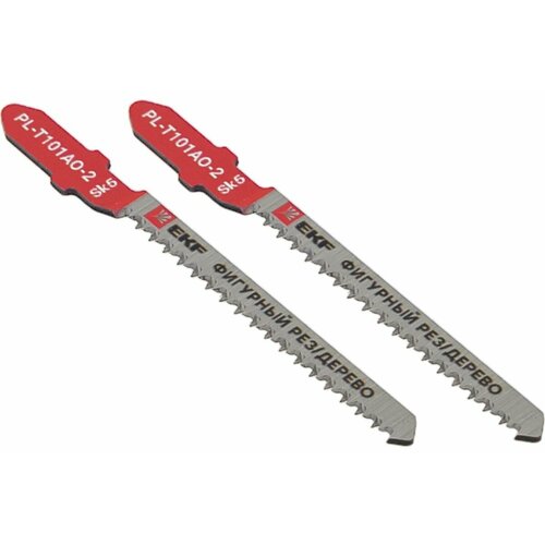 Пилки для электролобзика Expert T101AO фигурный рез по дереву SK5 2 шт EKF pl-t101ao-2 182₽