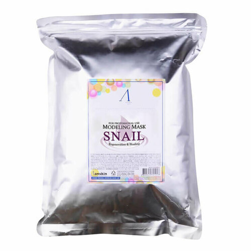 Anskin Маска альгинатная с муцином улитки (пакет) Snail Modeling Mask / Refill, 1кг маска альгинатная с муцином улитки anskin snail modeling mask пакет 1000г