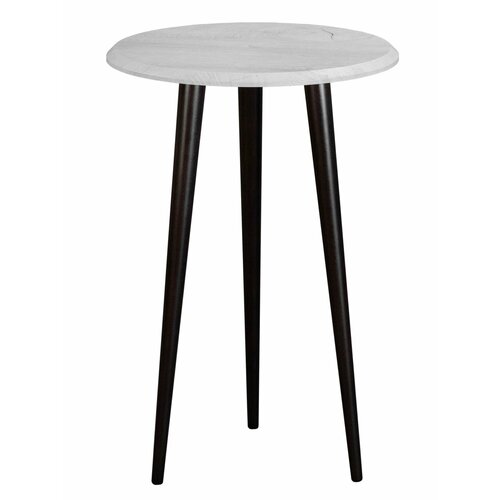 Журнальный столик круглый PASSO VISION, дуб дымчатый, ножки венге