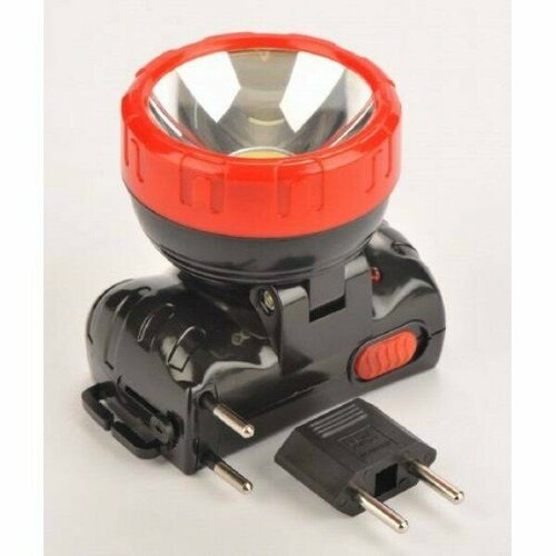 фото Облик фонарь налобный 2078 (акк. 4v 0.7ah) 1св/д 3w cob (200lm), черн+красн/пласт, 2 реж, з/у о7703