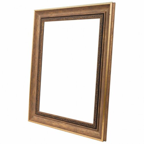 Рама багетная 40х50 см, шир. 46 мм, пластик, золотой с орнаментом, Б 976 + комплект крепежа