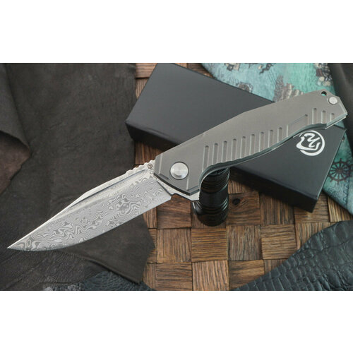 фото Мастерская чебуркова складной нож медведь, клинок zdi 1016, рукоять титан