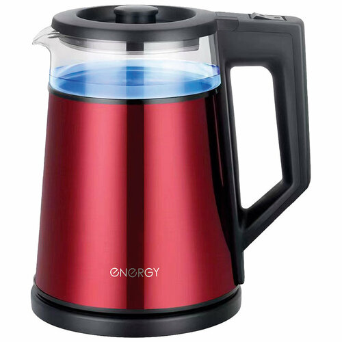 Чайник Energy E-200 12 л стекло красный двойной корпус 182600₽