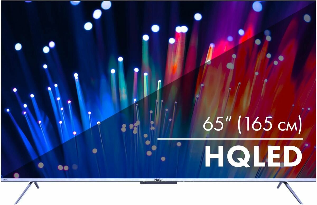 65" Телевизор HAIER Smart TV S3, QLED, 4K Ultra HD, серебристый, смарт ТВ, Android