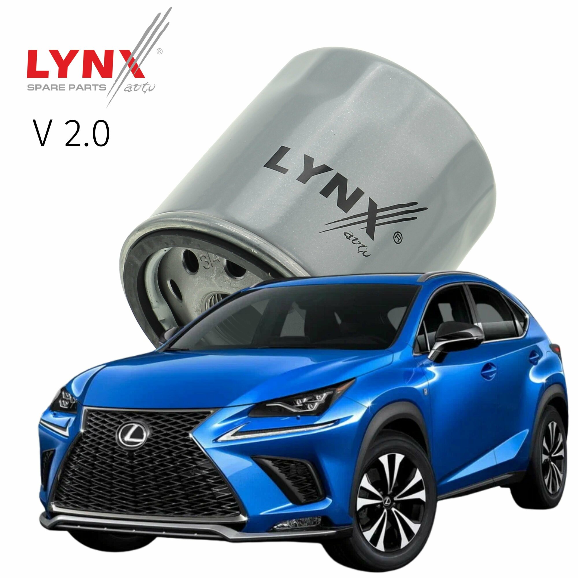 Фильтр масляный Lexus NX200 (1) / Лексус НХ200 2014 2015 2016 2017 2018 2019 2020 2021 V2 3ZR-FAE / 1шт LYNXauto