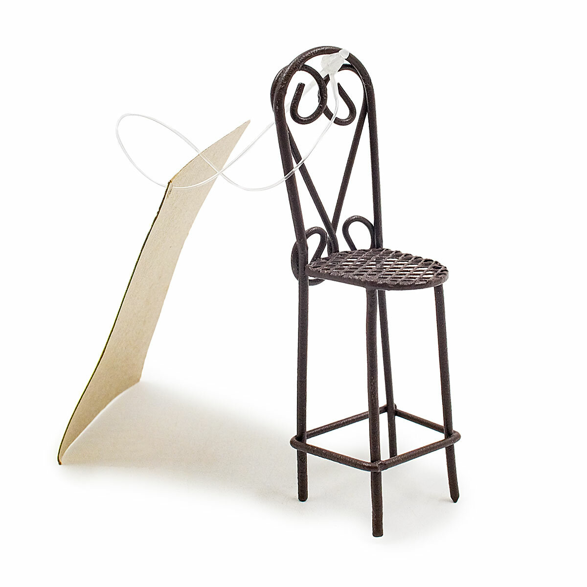 фото KB3795B Металлический мини стул, корич. 2,5*2*5*9см Астра