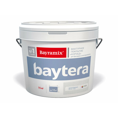 штукатурка декоративная с эффектом бетона bayramix аrt beton ab 02 серый 10 кг Декоративная штукатурка Bayramix Baytera M 15 кг