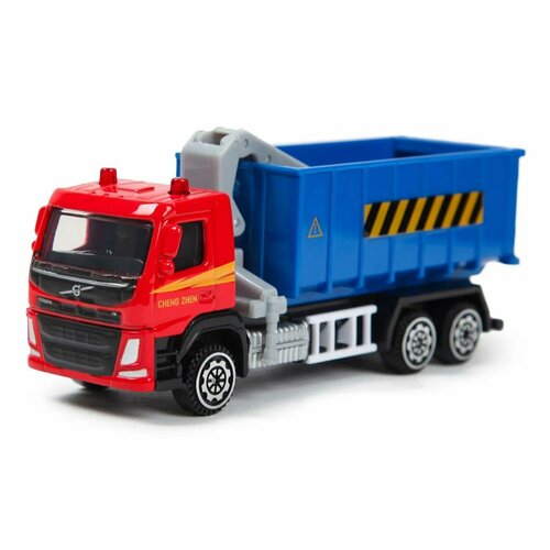 Машина MSZ 1:72 Volvo Crane Truck Красная 37704 масштабная металлическая моделька грузовик бетономешалка 1 72 volvo 12 см