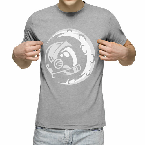 Футболка Us Basic, размер L, серый мужская футболка веселый космонавт s синий