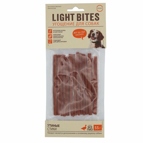 Лакомства для собак Light Bites 55г Утиное стики PM058 LIGHT BITES