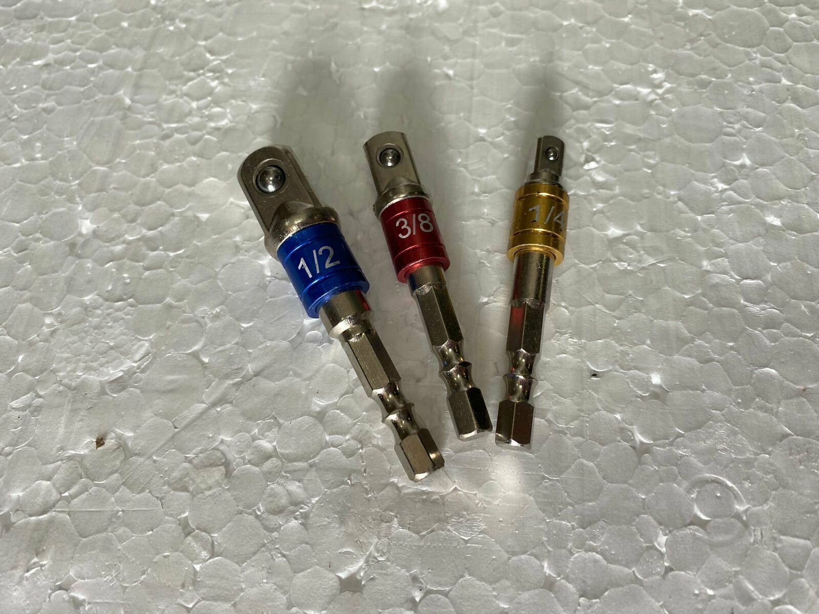 фото Набор адаптеров для торцовых головок 1/4 65мм, 1/2 72мм, 3/8 67мм, 3 предмета