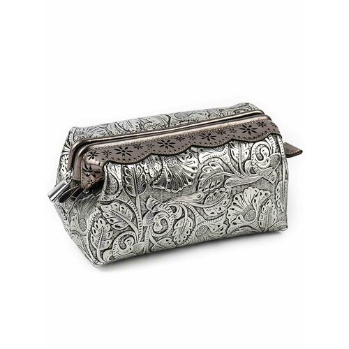фото Косметичка sergio valentini, 11х11х21 см, серебряный