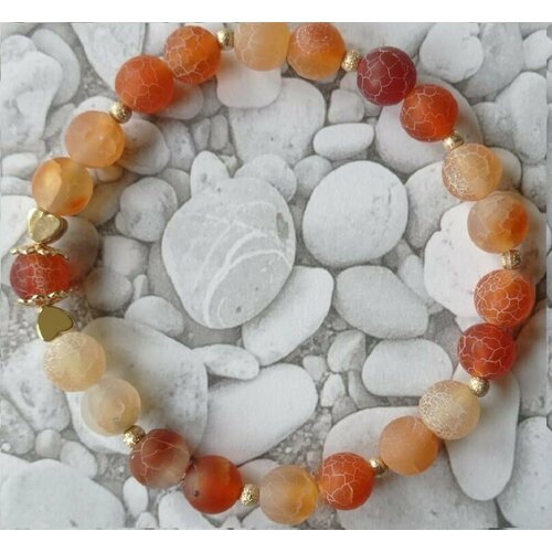 Браслет, 15 шт., размер 14 см, желтый, коричневый