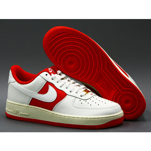 Кроссовки NIKE Air Force 1 Low, полнота D, размер 9US, белый, красный