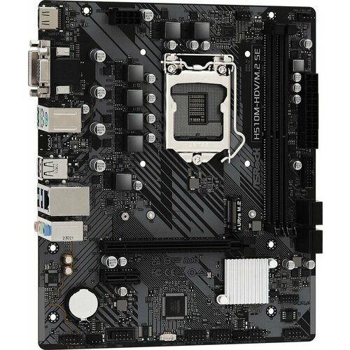 Материнская плата ASROCK H510M-HDVM2 SE LGA 1200 Intel H470 mATX Ret 774900₽
