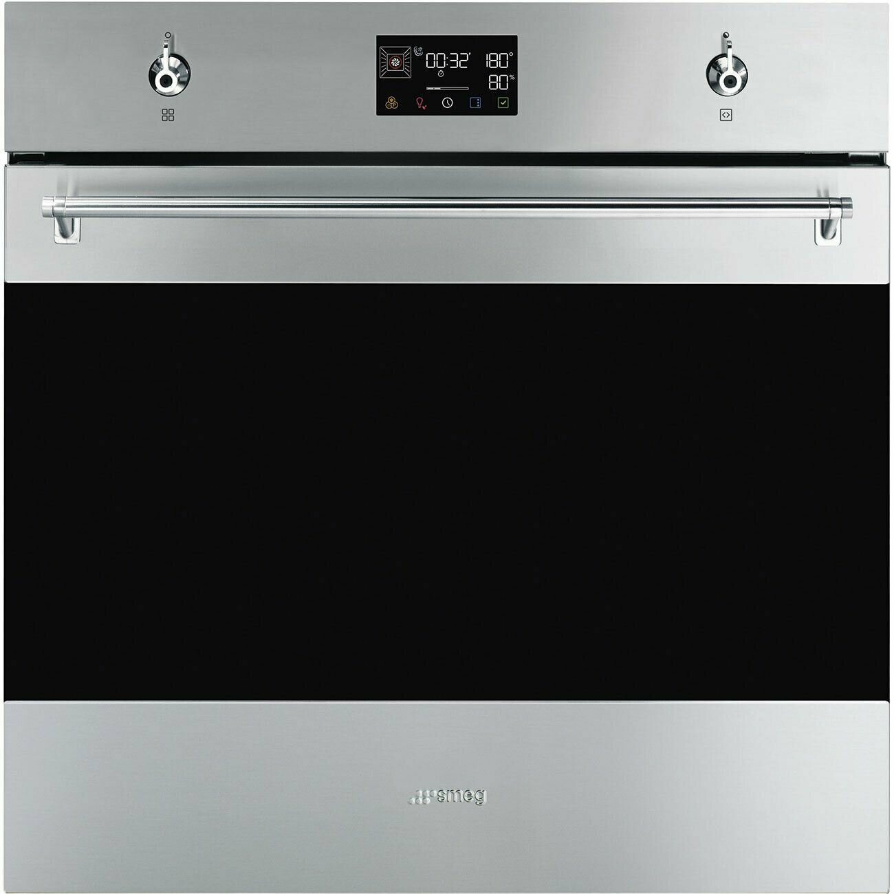 Многофункциональный духовой шкаф Smeg SOP6302S2PX, серебристый, 12 режимов, пиролитическая очистка, объем 68 л