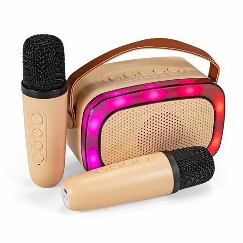 Караоке-система ExeGate Bro 330 BT-колонка с двумя беспроводными микрофонами и RGB подсветкой 8Вт 80-15000Гц Bluetooth Li-Ion 1200mAh с поддержкой USB и TFmicroSD карт 35mm audio jack зарядка USB Type-C EX294943RUS 160400₽