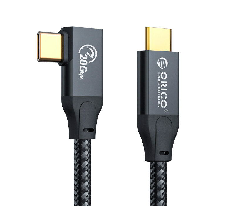 Кабель Orico CL32-10, USB-C 3.2 Gen2х2, 20 Гбит/с, PD 100 Вт, угловой, 1 м