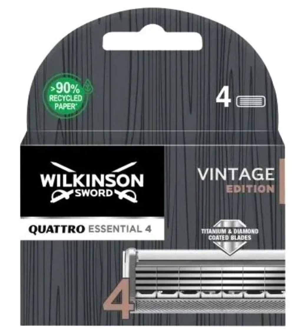 WILKINSON SWORD Quattro Titanium VINTAGE сменные лезвия 4 шт