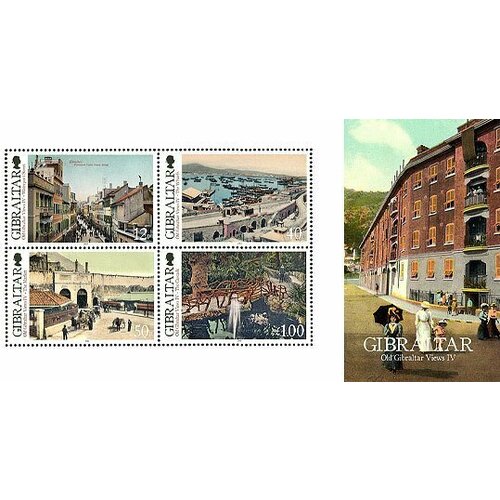 Почтовые марки Гибралтар 2014г. Старые виды Гибралтара Архитектура, Туризм MNH почтовые марки сингапур 2014г уличные сцены туризм mnh