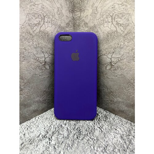 Чехол Silicone Case для телефона Apple Iphone 5 / Apple Iphone 5s / Apple Iphone SE / фиолетовый / с защитой камеры