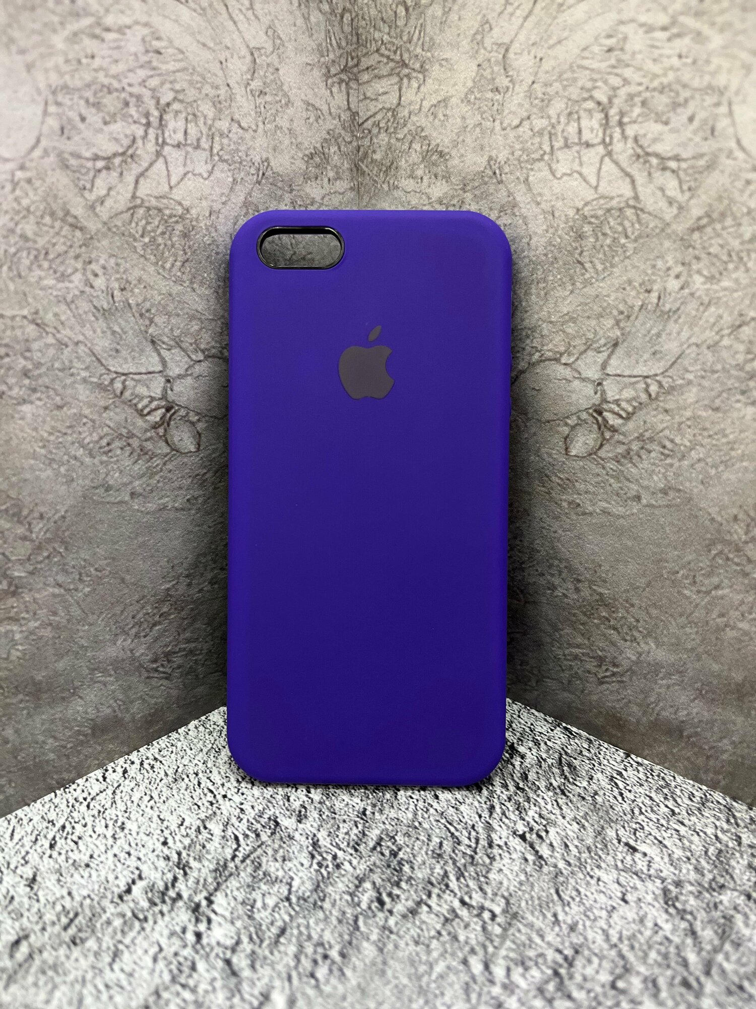 Чехол Silicone Case для телефона Apple Iphone 5 / Apple Iphone 5s / Apple Iphone SE / фиолетовый / с защитой камеры