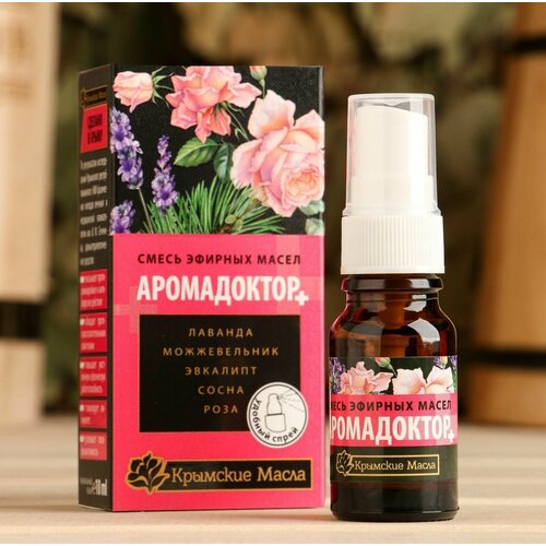 Смесь эфирных масел АРОМАДОКТОР лаванда можжевельник эвкалипт сосна роза 10 мл 708₽