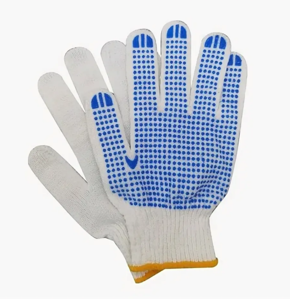 фото Перчатки ХБ 5-нитка люкс Протектор белые 10клПВХ-Б (No name)