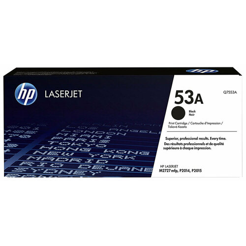 Оригинальный картридж HP Q7553a - 3000 страниц черного цвета