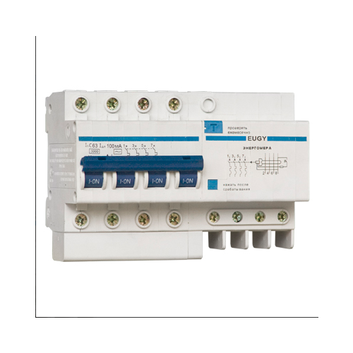 Устройство защитного отключения (УЗО) 4p, С16, 30мА, 0904, EUGY, Энергомера