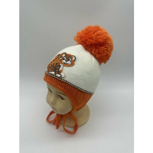 фото Шапка amelia pin up., размер 36-38, оранжевый