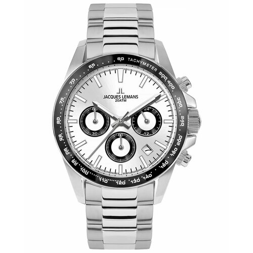 фото Наручные часы jacques lemans 1-1877f, черный, серебряный