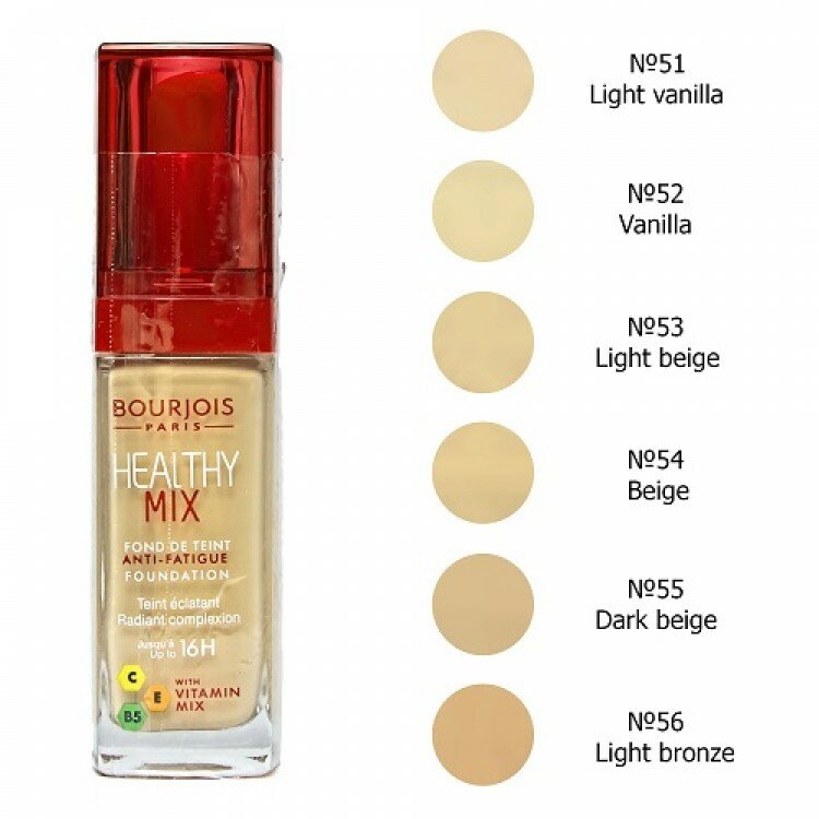 Bourjois Тональный крем Healthy Mix, 30 мл, оттенок: 51 Light vanilla