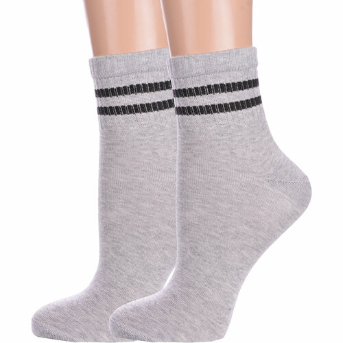 фото Носки lorenzline 2 пары, размер 20-22, серый