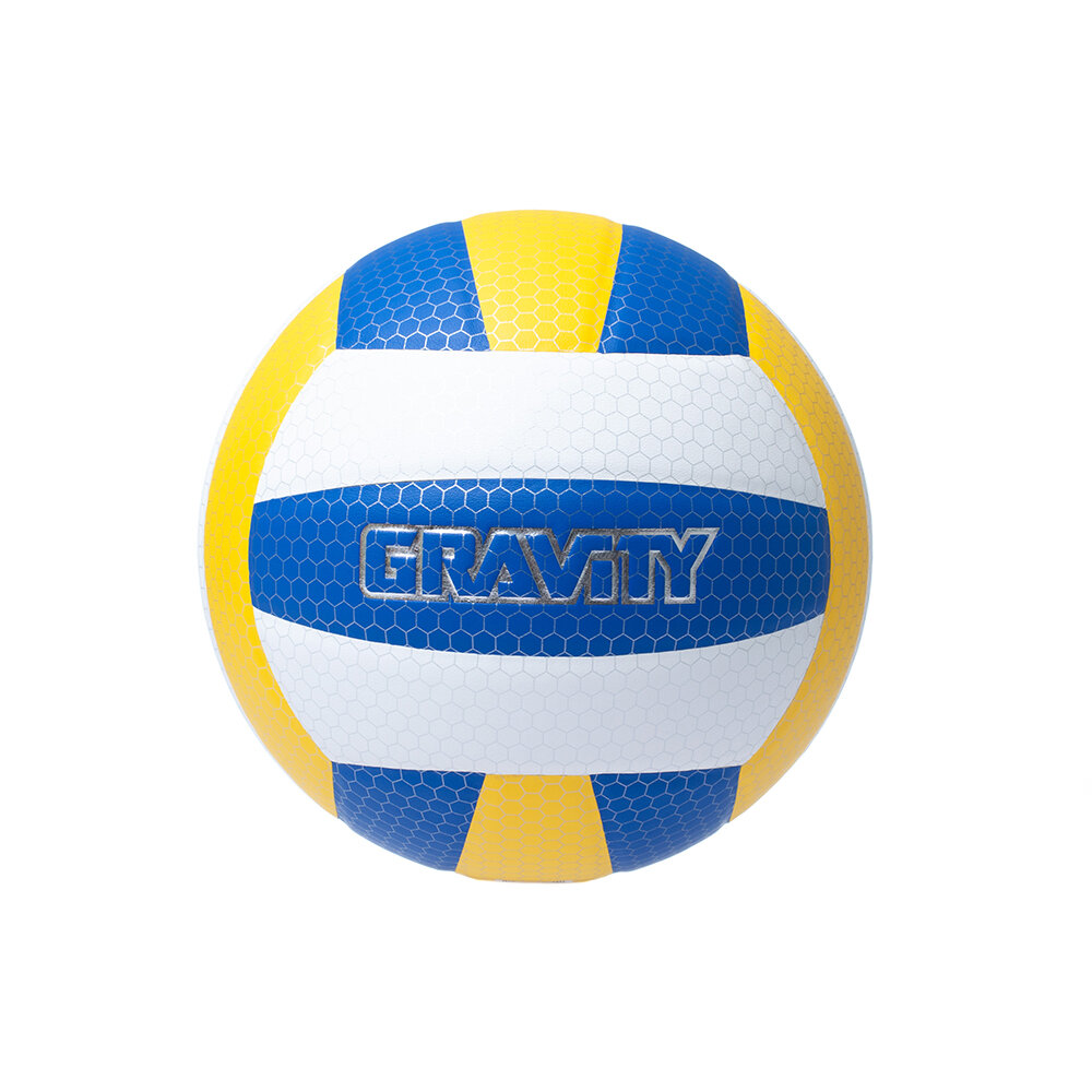 Волейбольный мяч Gravity, соревновательный, влагопоглащающий полиуретан, желто-синий