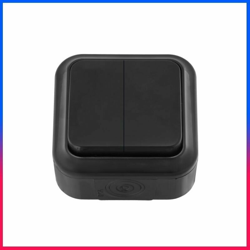 фото 3 шт. Выключатель Наружый Одноклавишный Черный 6А 250v IP54 Bylectrica