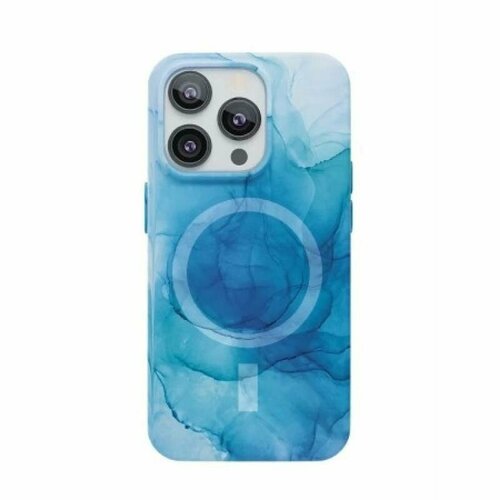 Чехол для смартфона vlp Splash case with MagSafe для iPhone 14 Pro, синий чехол накладка vlp crystal case with magsafe для смартфона apple iphone 14 plus цвет transparent
