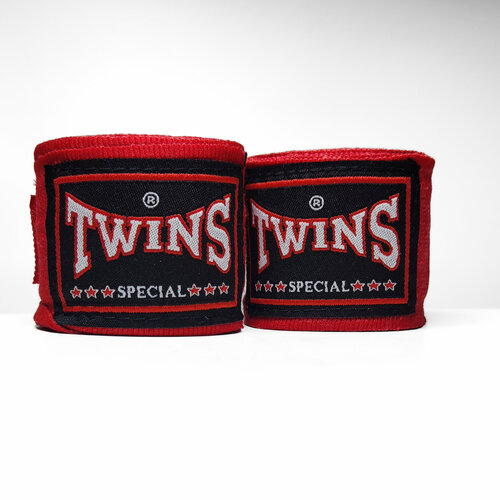 боксерские бинты twins special ch 1 черные 5 м Боксерские бинты Twins Special Red 4 метра