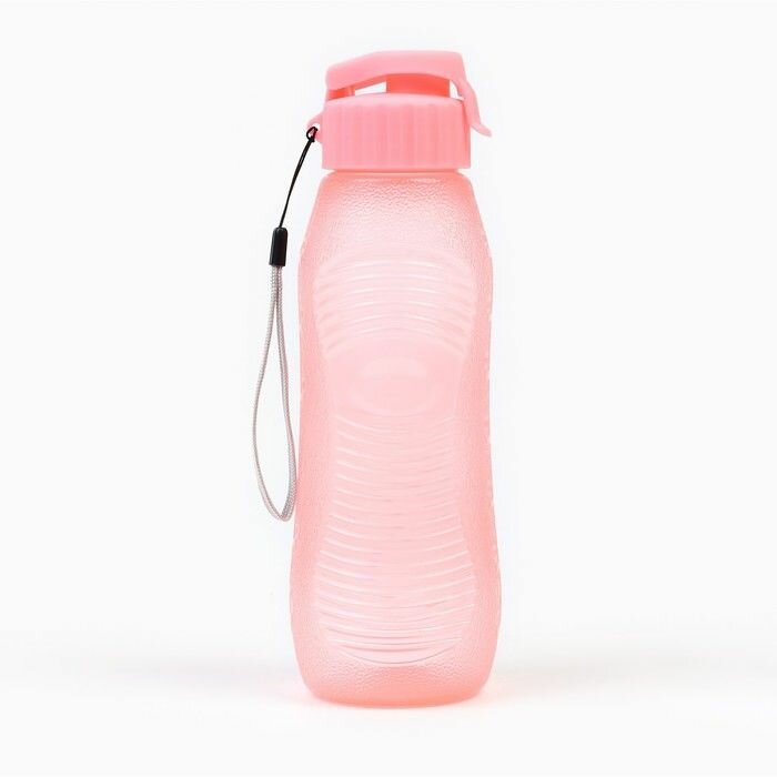 Бутылка для воды, 600 мл, 6.6х23 см, розовая