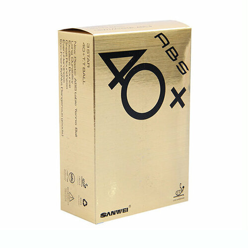 фото Мячи для настольного тенниса sanwei 3* 40+ plastic abs x6 white