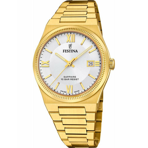 Наручные часы FESTINA Swiss Made, серебряный наручные часы festina swiss made серебряный белый
