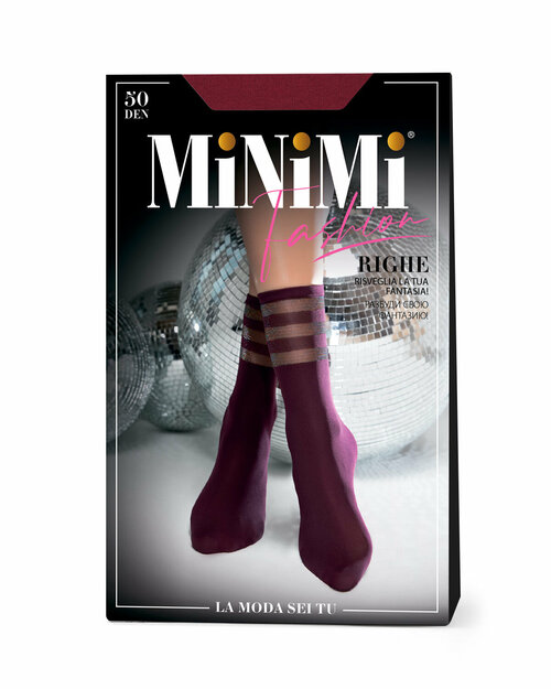 Носки MiNiMi, 50 den, размер 0 (UNI), бордовый