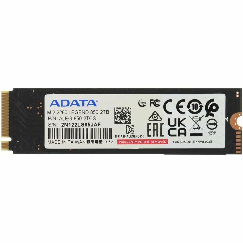 Твердотельный накопитель A-Data Legend 850 2Tb PCI-E 4.0 x4 ALEG-850-2TCS - фото №18