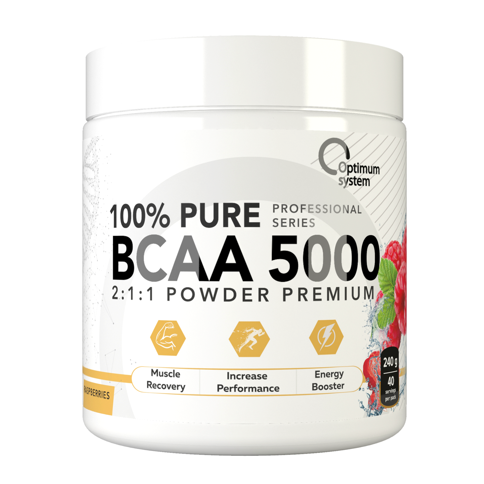 Optimum System BCAA 5000 Powder, 240 г (Апельсин)