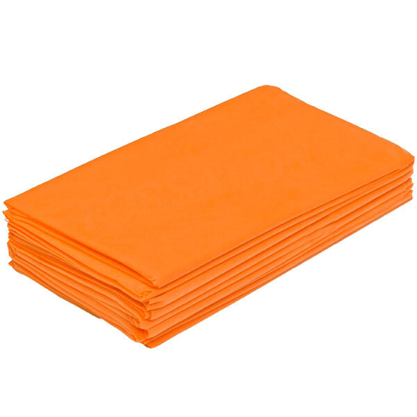 Простыня 200х80 см оранжевая Чистовье (SMS, стандарт), 20 шт/упк