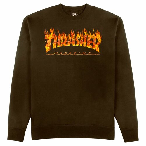 Свитшот THRASHER, размер XL, коричневый